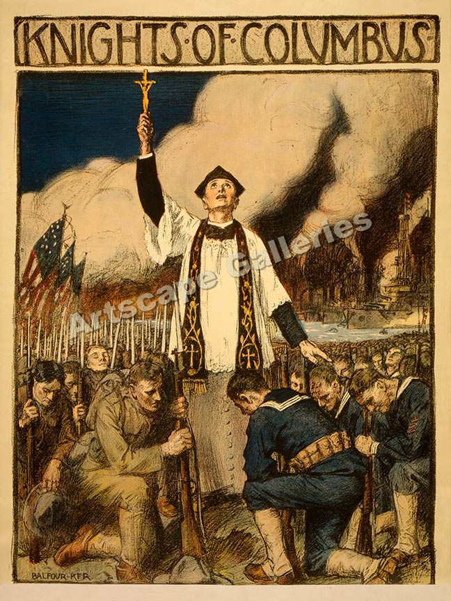 Knights of Columbus Classic WWI Poster 18x24 eBay Knights of Columbus Classic WWI Poster 18x24 eBay