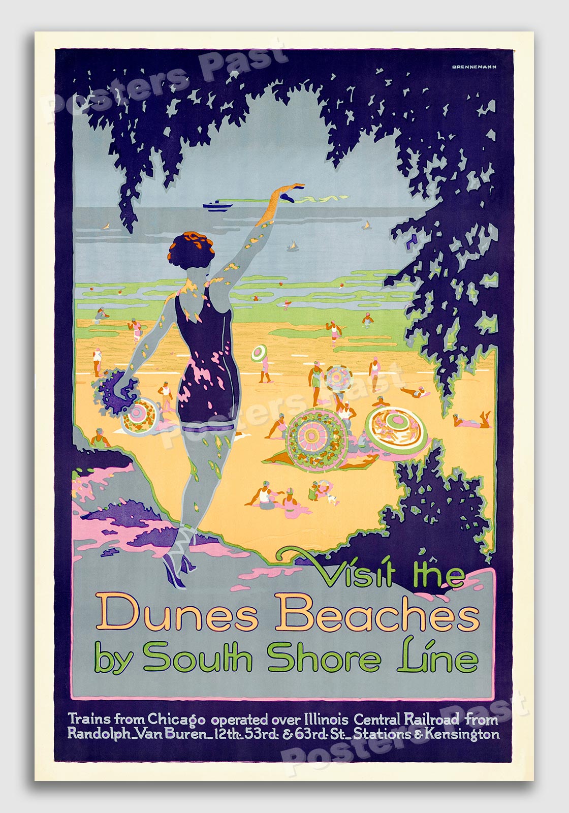 Visit the Dunes Beaches 1926 - South Shore Line - Vintage Travel