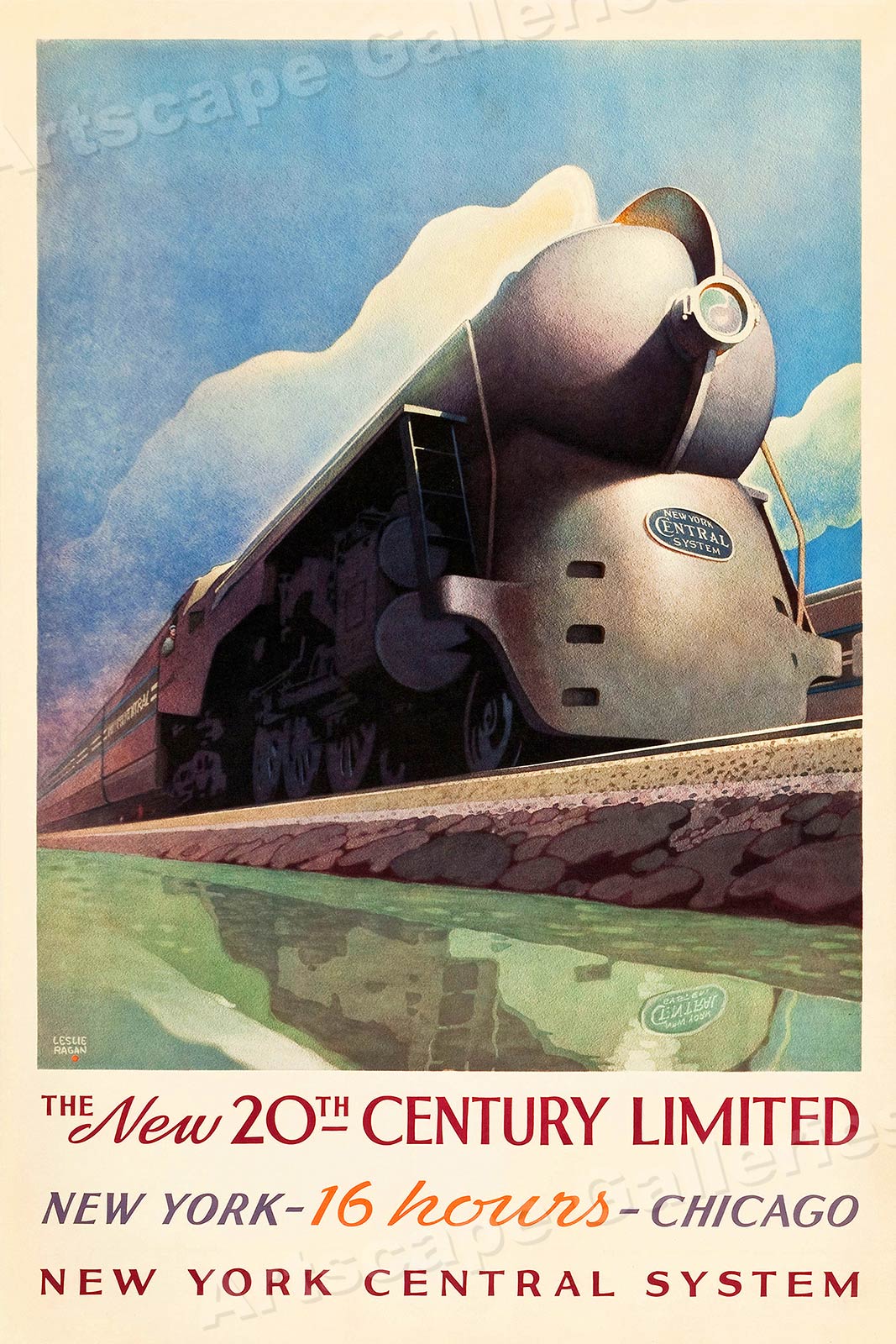 Купить Арт постеры New York Central Line 20th Century Limited Vintage ...