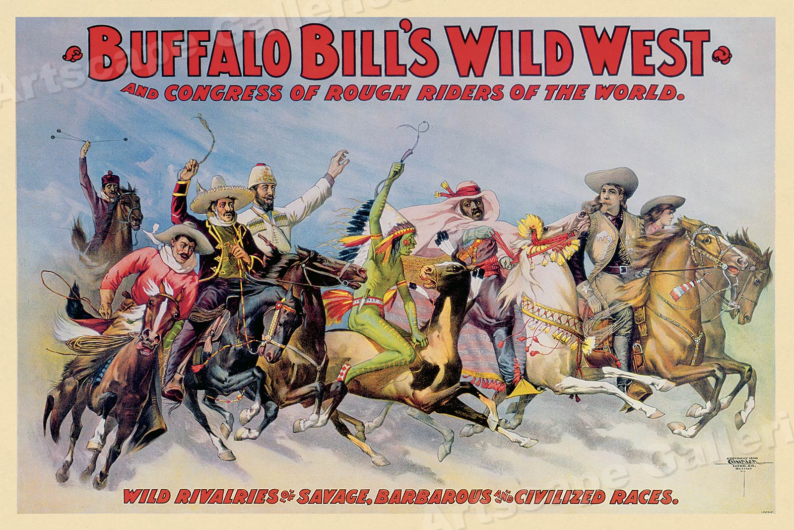 Affiche du Wild West Show de Buffalo Bill - Cultea