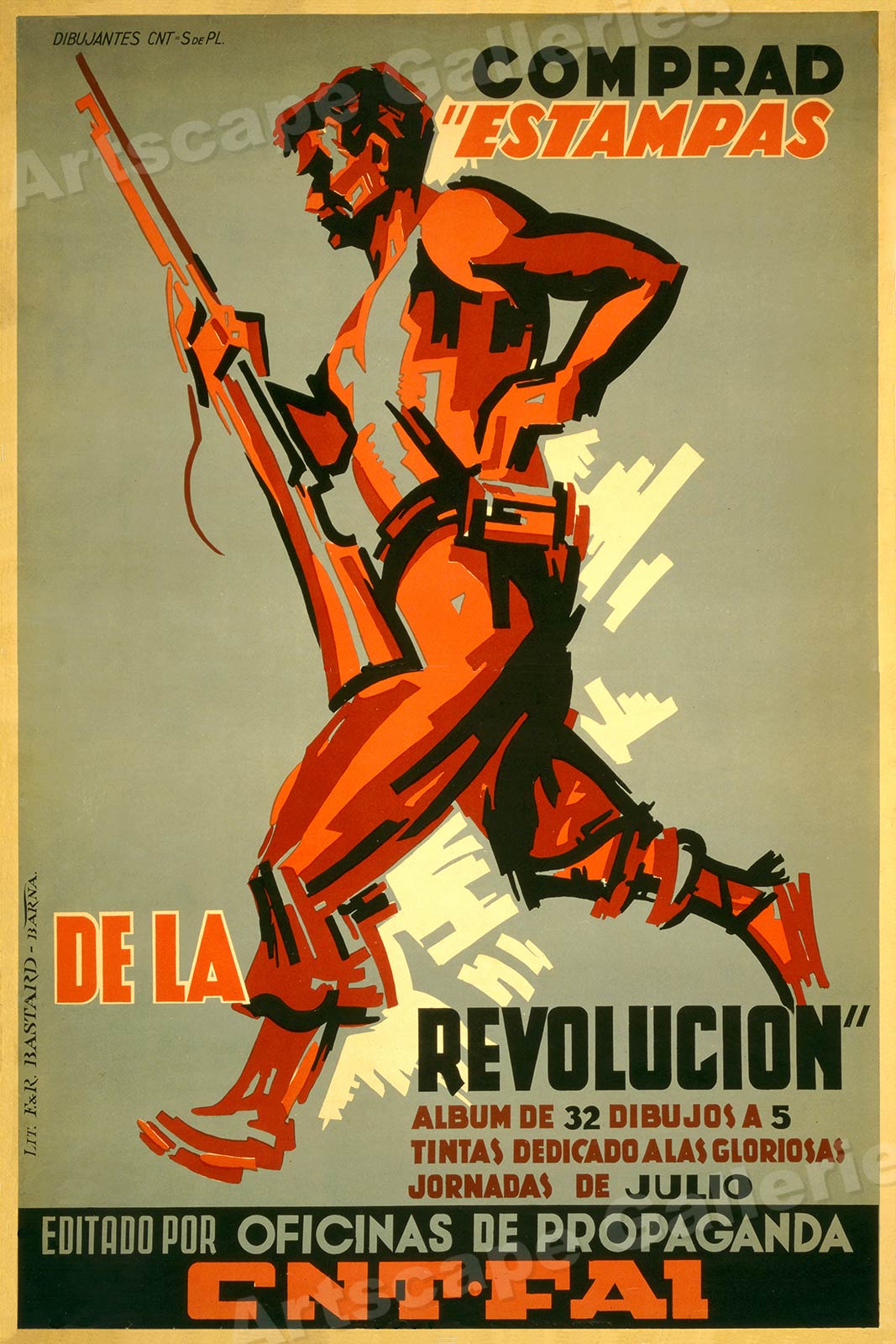 Cnt Fai Buy Prints Of The Revolution 1930s Spanish Civil War Poster 16x24 Ebay