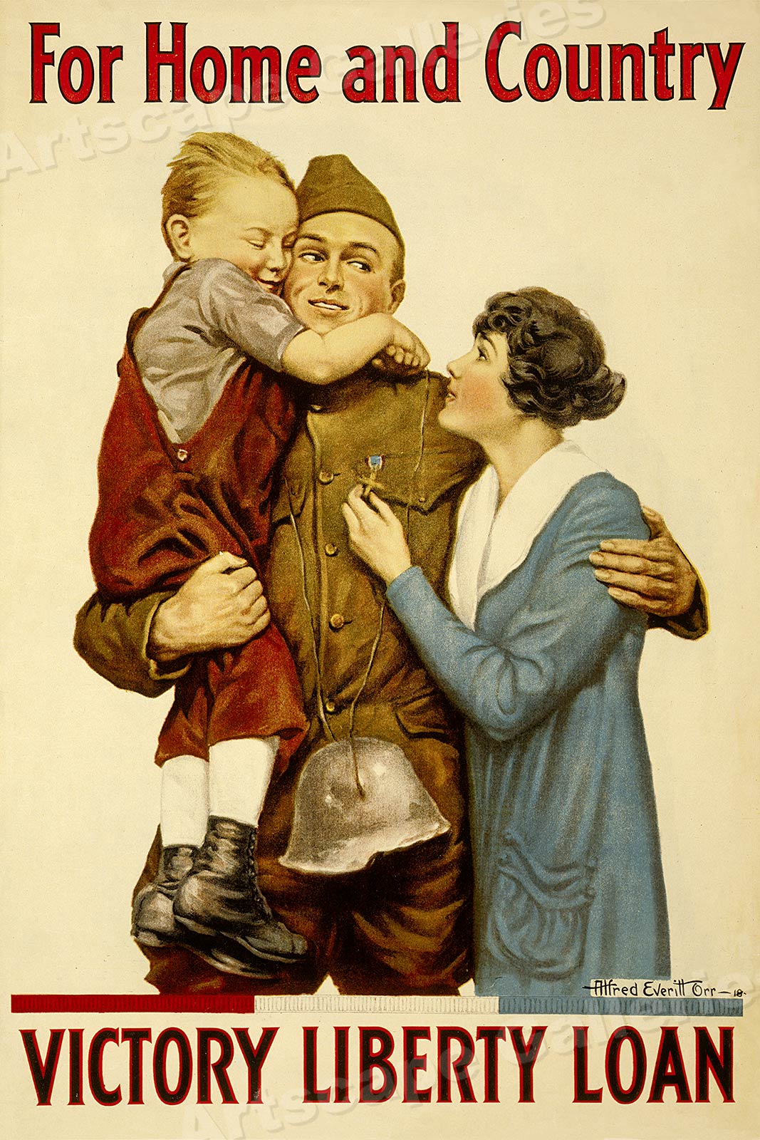 For Home and Country! Liberty Loan 1918 WWI Homefront Poster - 24x36 | eBay