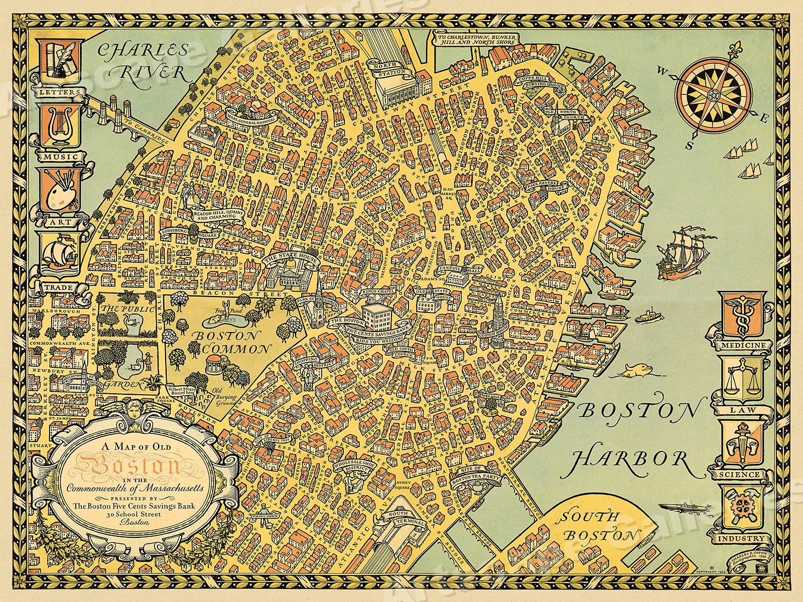 Historic Boston Map