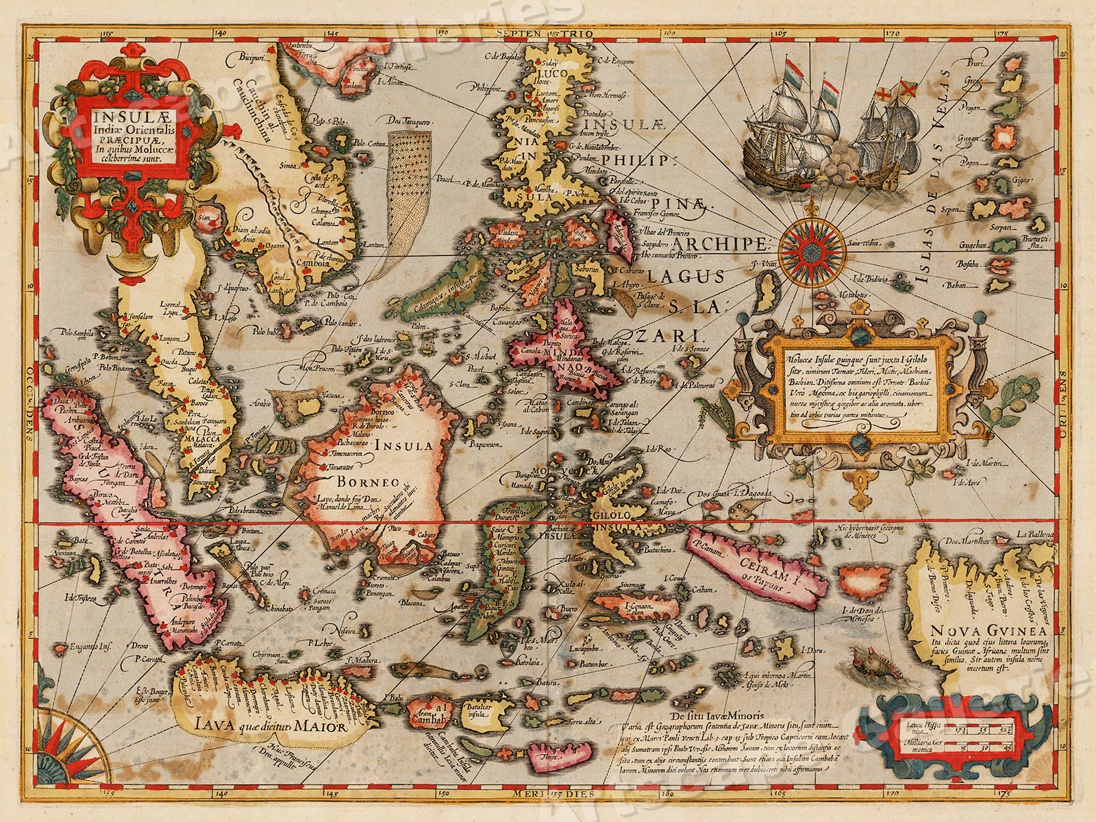 1613 “Asia India Orient” Vintage Style Decorative Asian Map