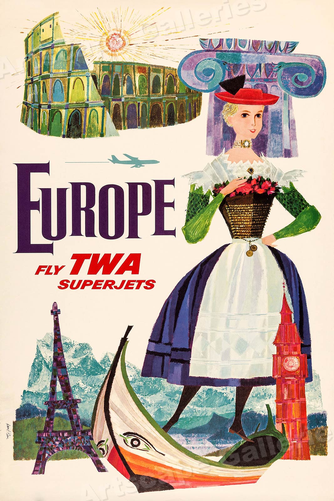 vintage travel posters europe