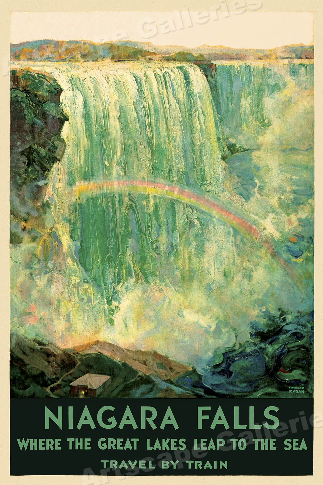 niagara falls travel poster