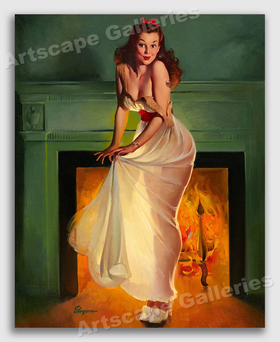 Sheer Delight Gil Elvgren Pinup Girl CANVAS PRINT