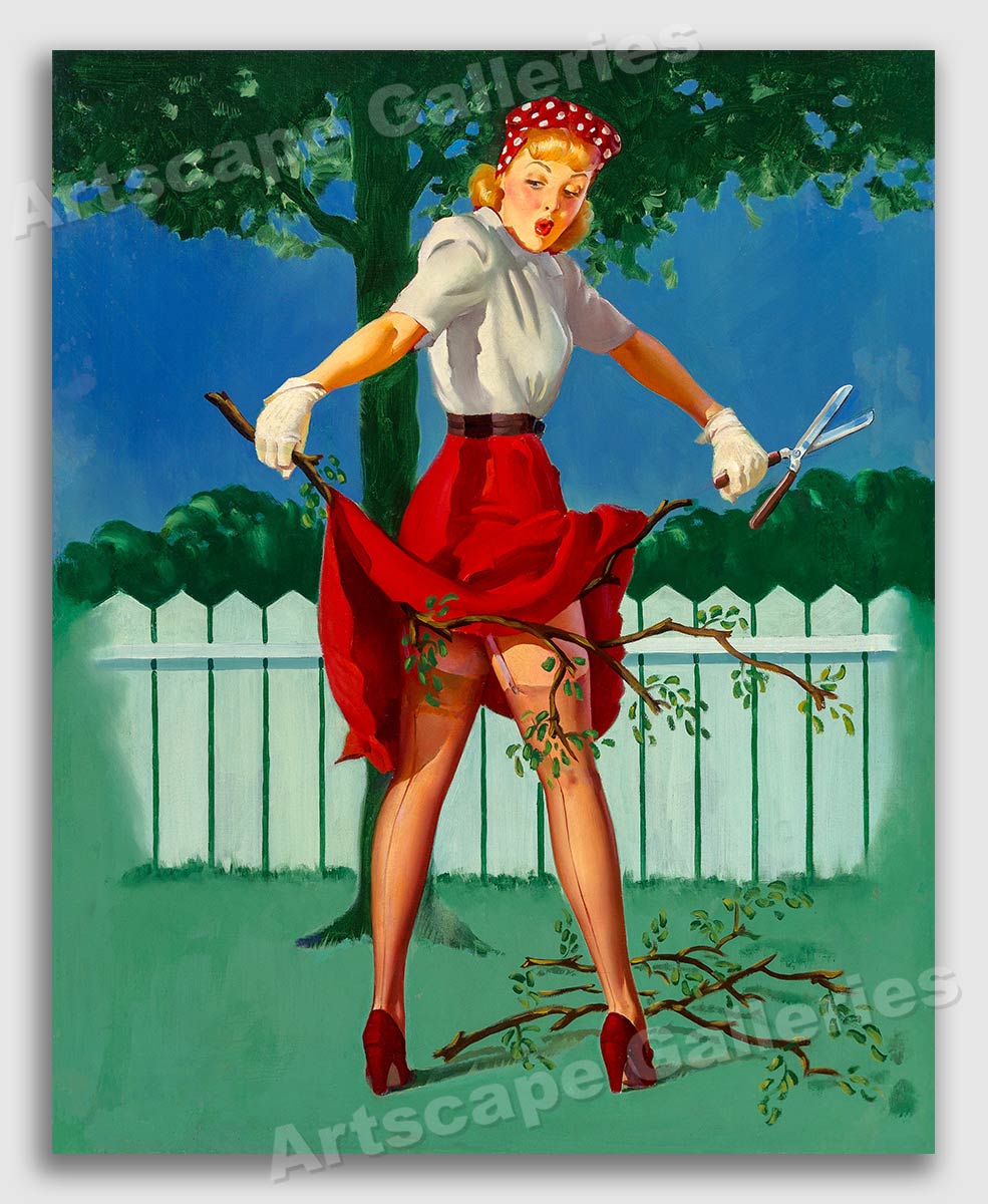 1940's Gil Elvgren Pin-Up Girl Poster 