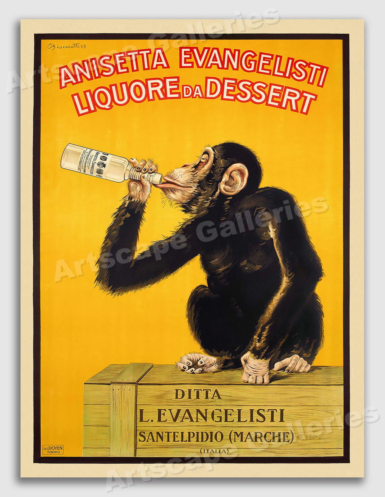 Anisetta Evangelisti - 1920s Vintage Italian Advertising Poster