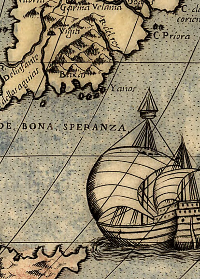 1565 Exploration World Map Large Terra Wall Print 24x40  